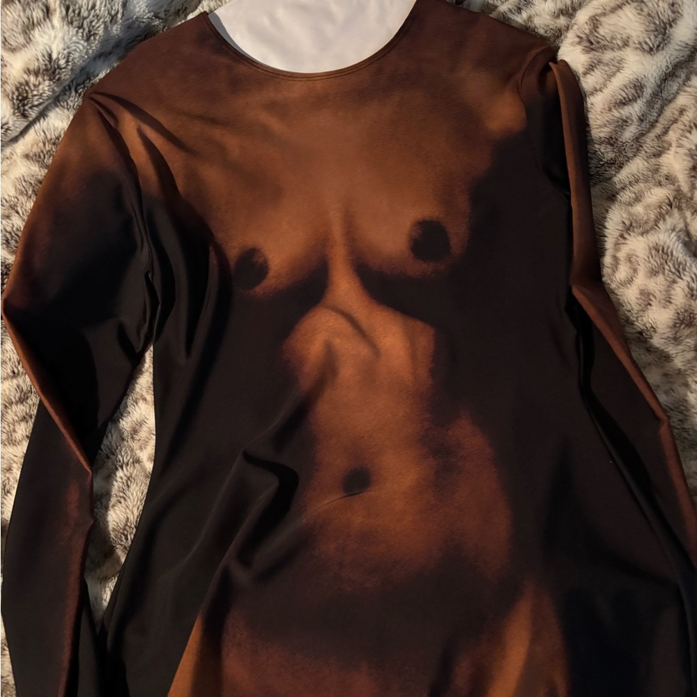 Jean Paul Gaultier Brown Graphic Long Sleeve T-Shirt